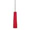 Besa Lighting Camino Stem Pendant, Ruby Matte, Satin Nickel Finish, 1x50W Candelabra 1TT-5674RM-SN - alternate 1